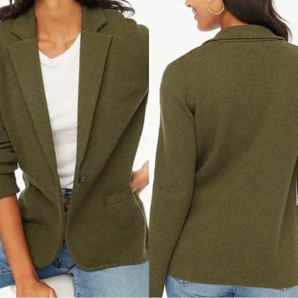 J.Crew School Boy 100% Cotton Sweater Blazer SZ XS Heather Loden NWT SOLD OUT!!!